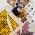 Nomad Sari Iconic Toni Tote Bag with Bee Kind Natural Design