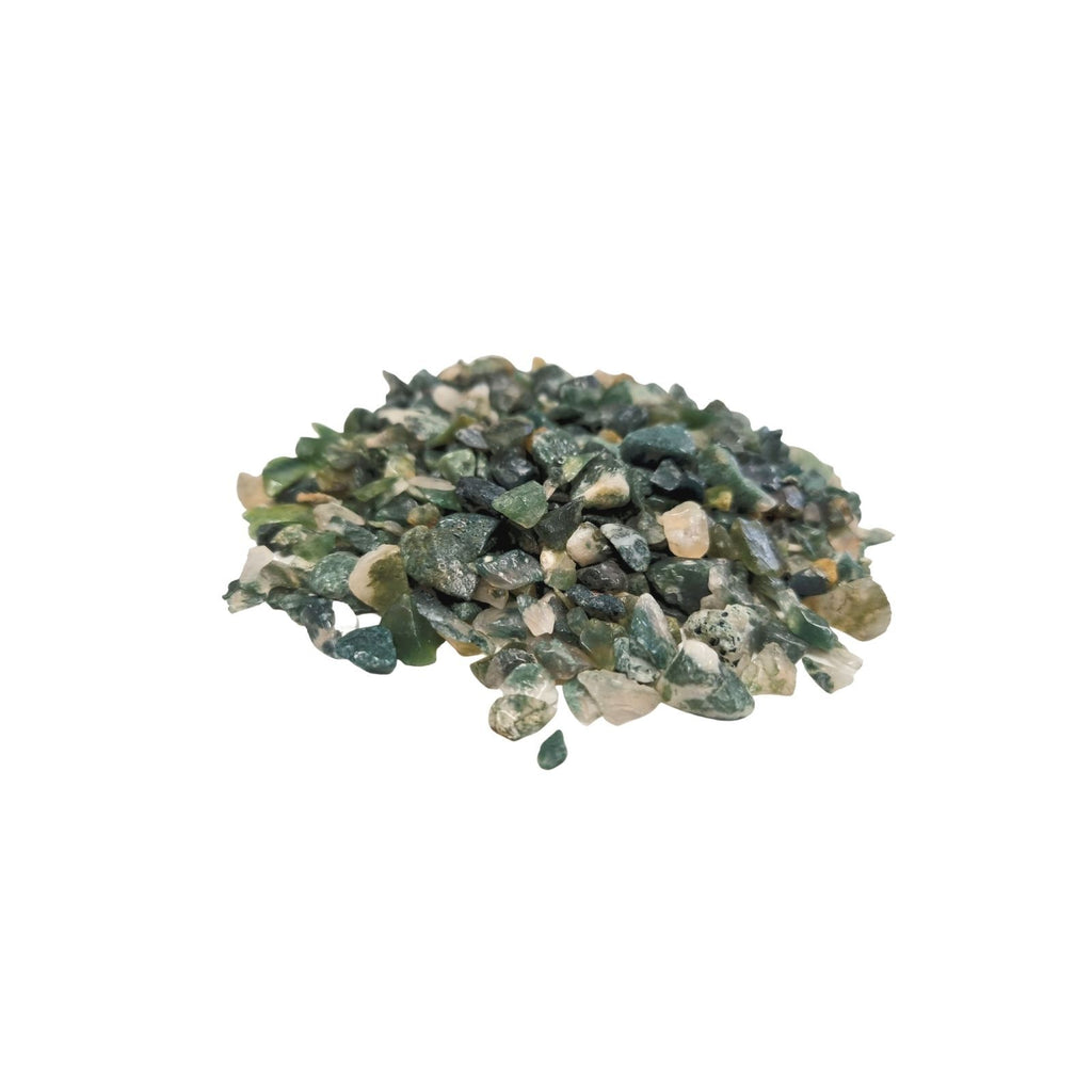 Moss Agate Gemstone Chips Bulk 1KG for Crafting and Home Decor