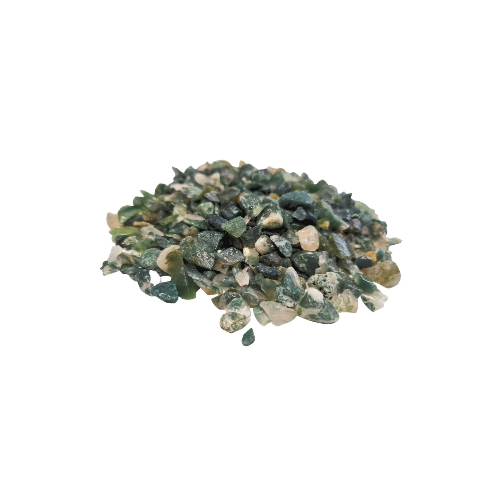 Moss Agate Gemstone Chips Bulk 1KG for Crafting and Home Decor