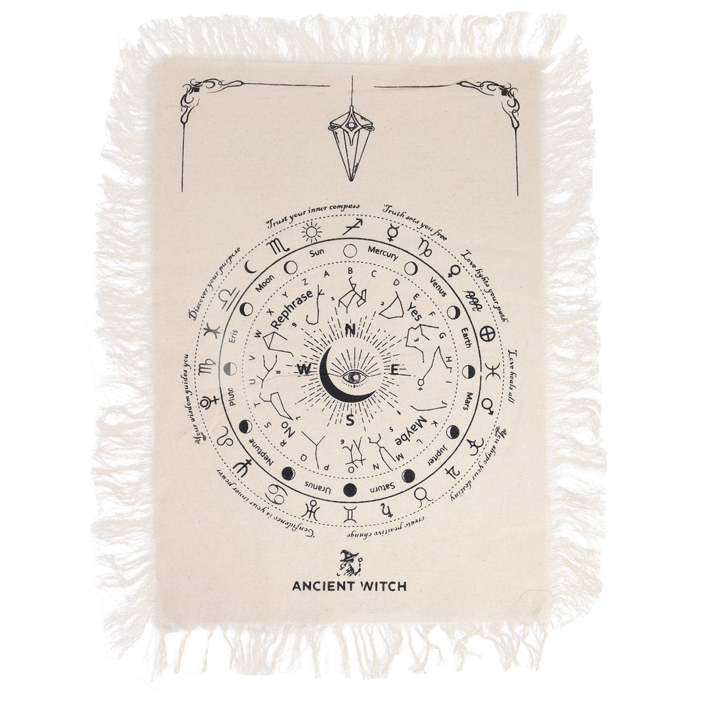 Ancient Witch Pendulum Divination Cloth with All Seeing Eye Design