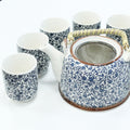 Herbal Teapot Set with Blue Pattern for Tea Lovers and Gifting