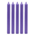 Solid Colour Dinner Candles Rustic Lilac Pack of 5 for Dining