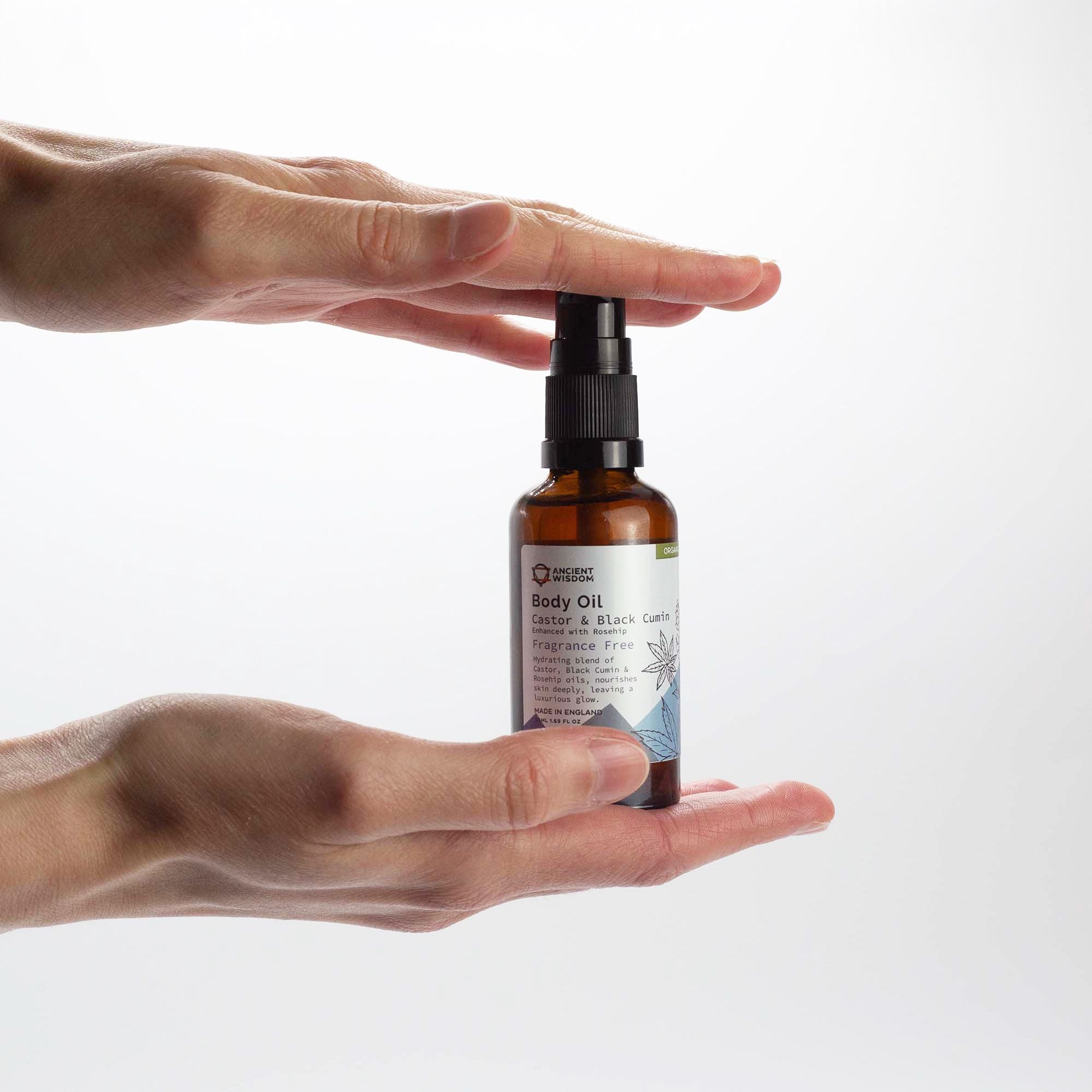 Organic Body Oil 50ml Rosehip Unfragranced for Sensitive Skin