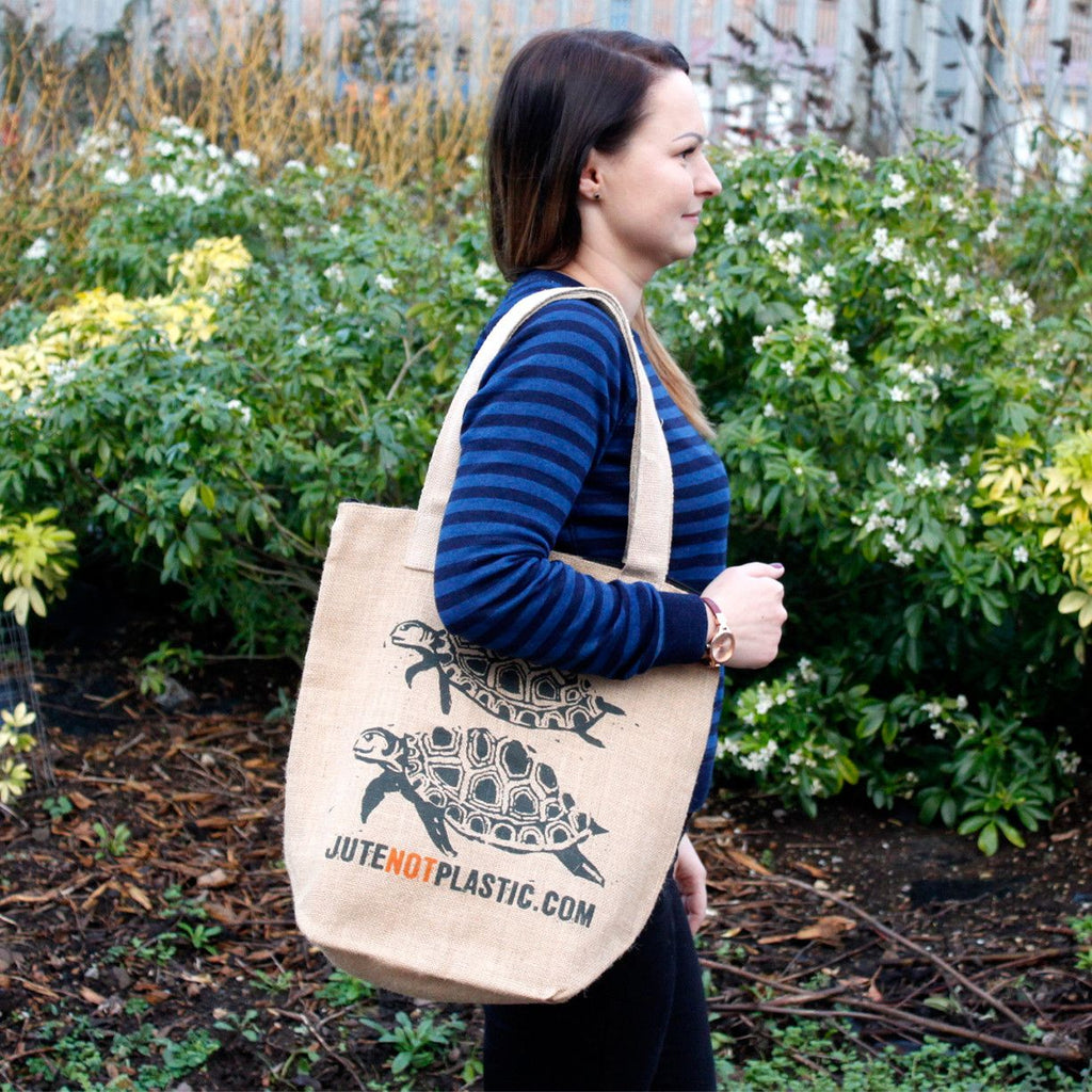 Eco Friendly Two Turtles Jute Bag for Sustainable Shopping Needs