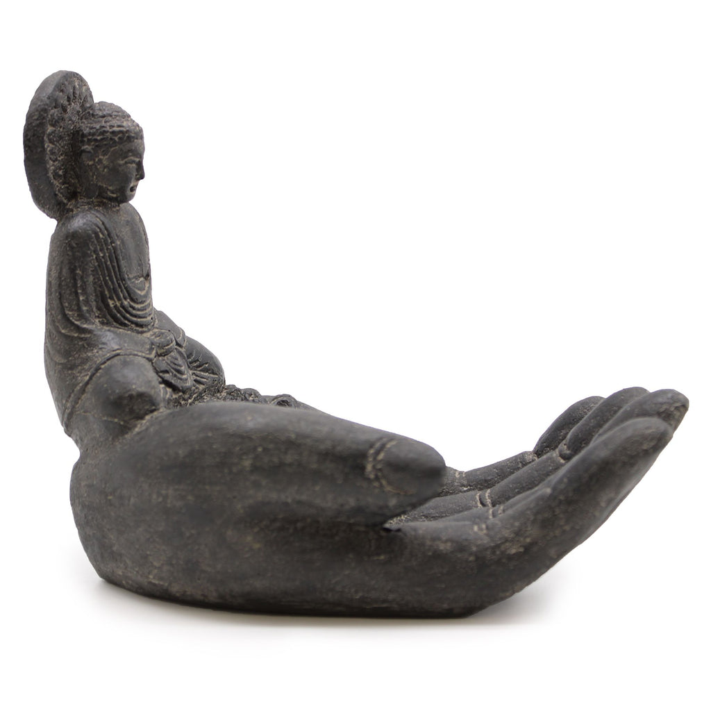 Buddah & Hand Incense Burner in Black for Stylish Home Decor