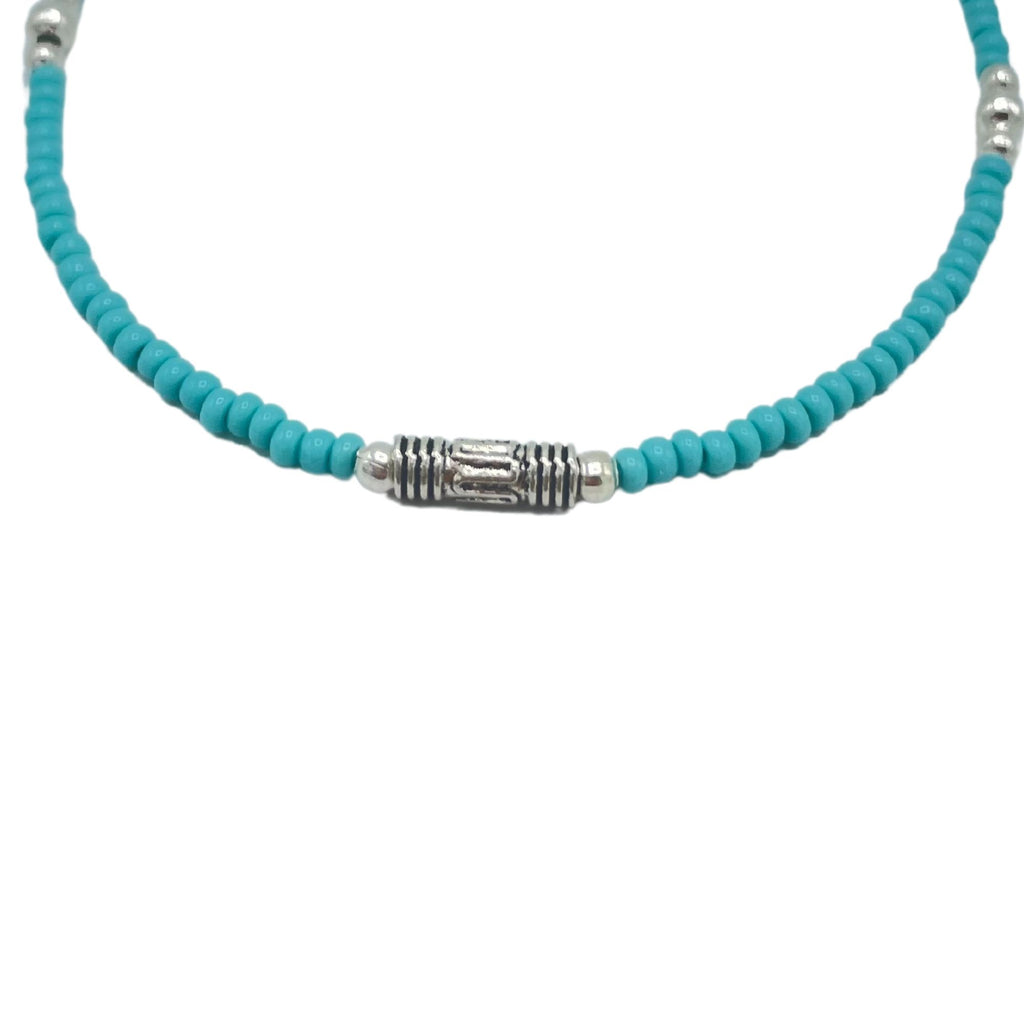 Nepalese Extra Fine Gem Bracelet with Turquoise Teardrop Accents
