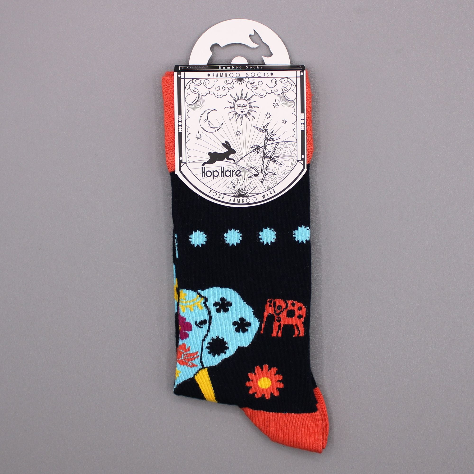 Hop Hare Bamboo Socks S/M - Cosmic ElephantÂ