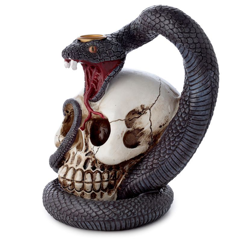 Snake and Skull Backflow Incense Burner for Relaxation and Calm
