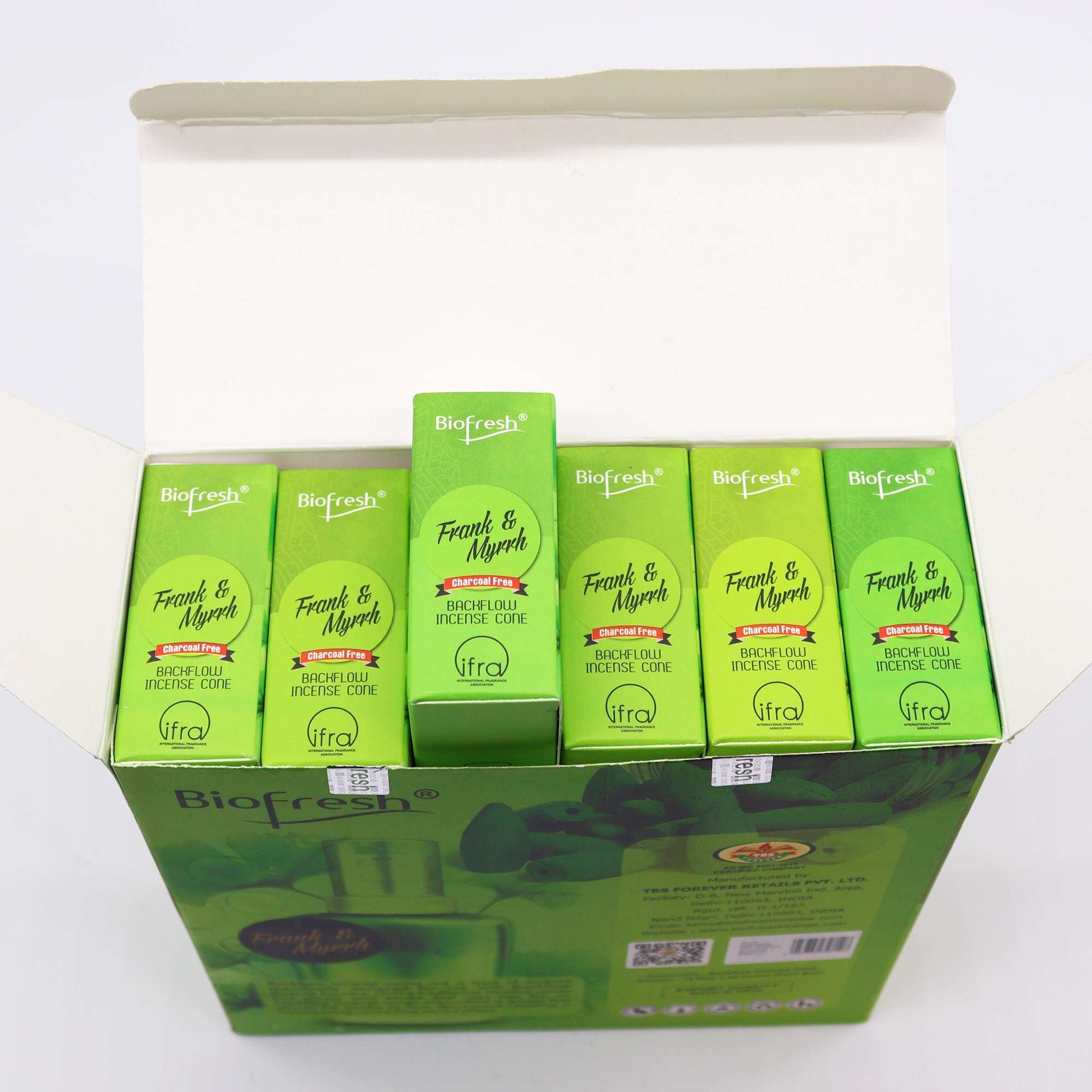 Biofresh Backflow Incense Cones Frank & Myrrh for Relaxation