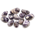 Medium Chevron Amethyst African Tumble Stones for Home Decor