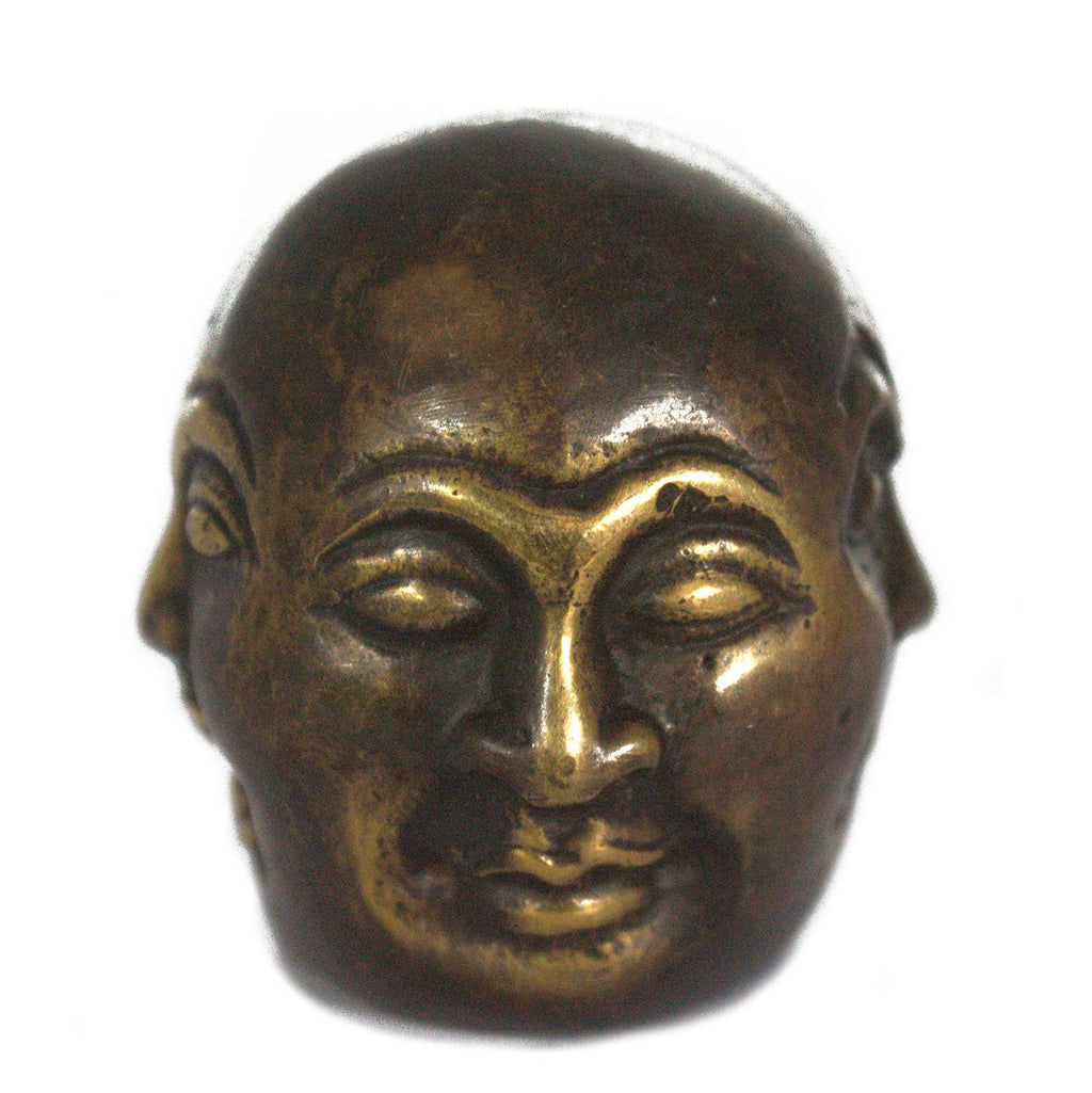 Fengshui Four Face Buddha 5cm Decorative Brass Ornament for Home
