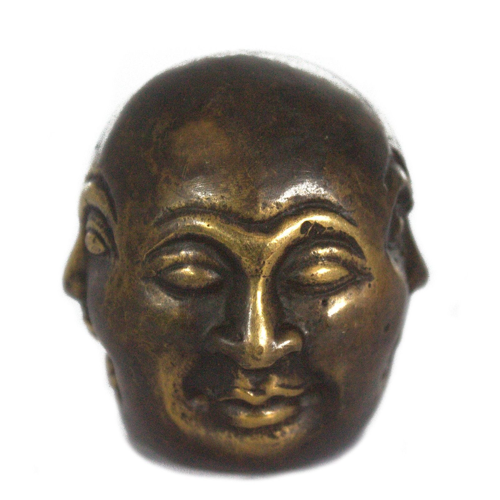 Fengshui Four Face Buddha 5cm Decorative Brass Ornament for Home
