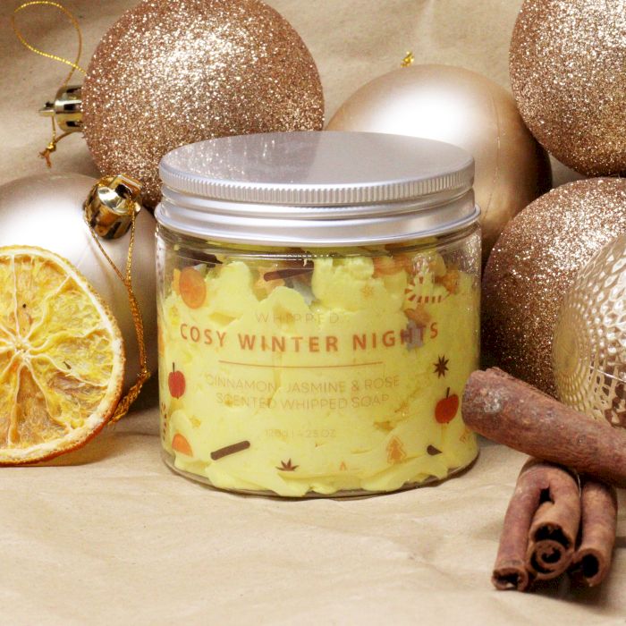 Cosy Winter Nights Whipped Soap 120g for Festive Bathing Rituals