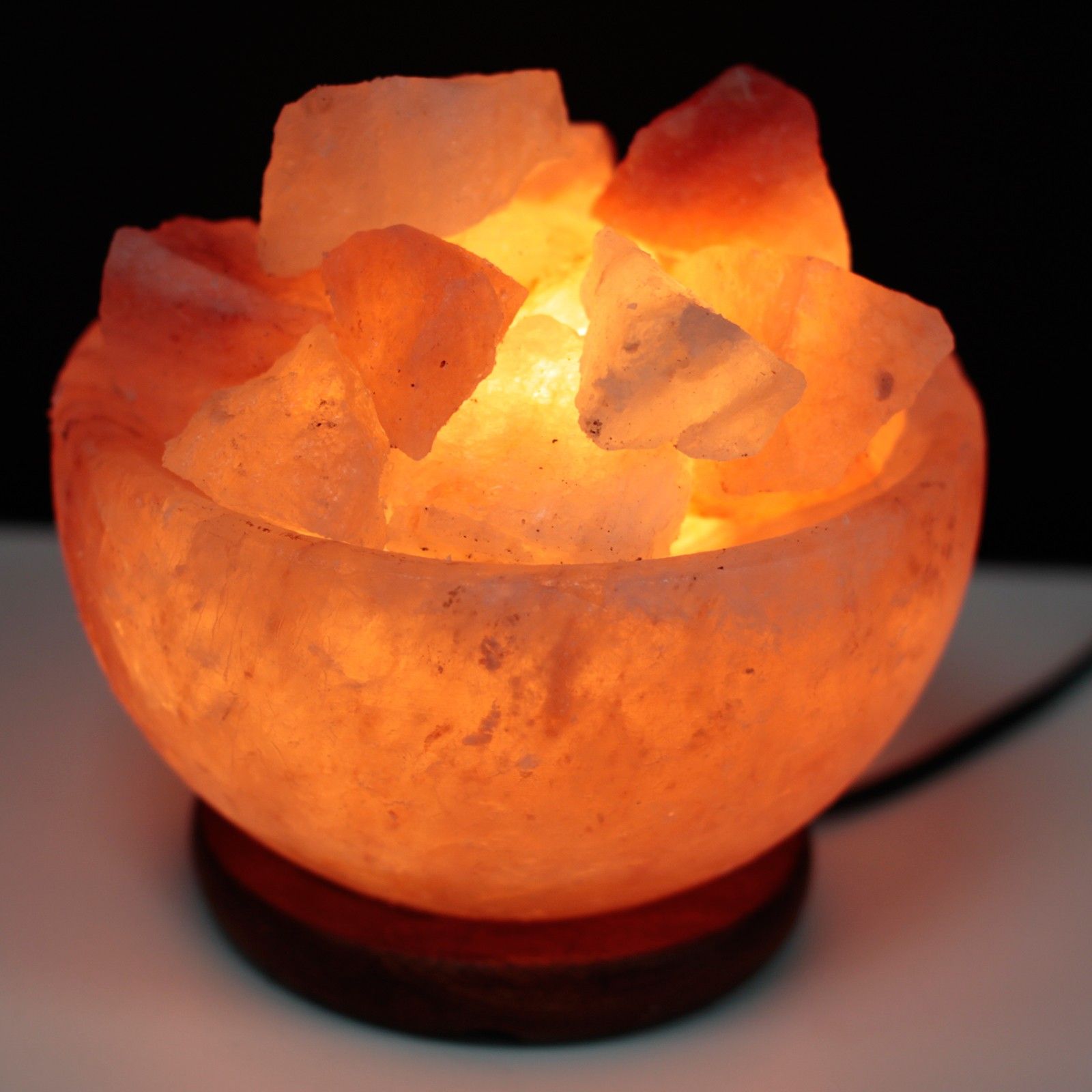 Himalayan Salt Fire Bowl and Chunks for Unique Home Decor Accent
