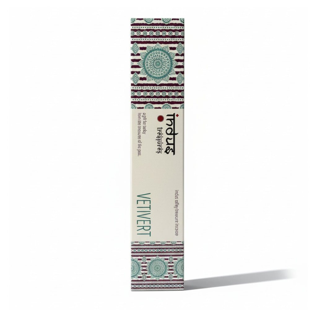 Indus Treasures Vetivert Incense Sticks 15g Pack for Relaxation