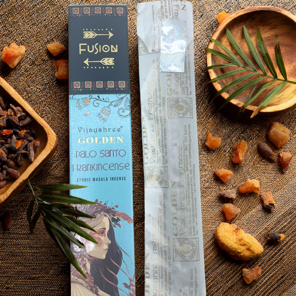 15g Golden Palo Santo and Frankincense Incense Sticks