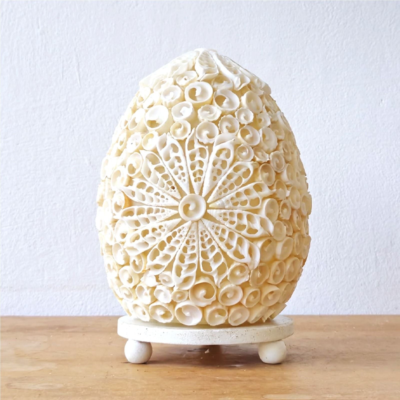 Boho Sea Shell Lamp Cut Art Shell Oval 15cm for Unique Home Decor