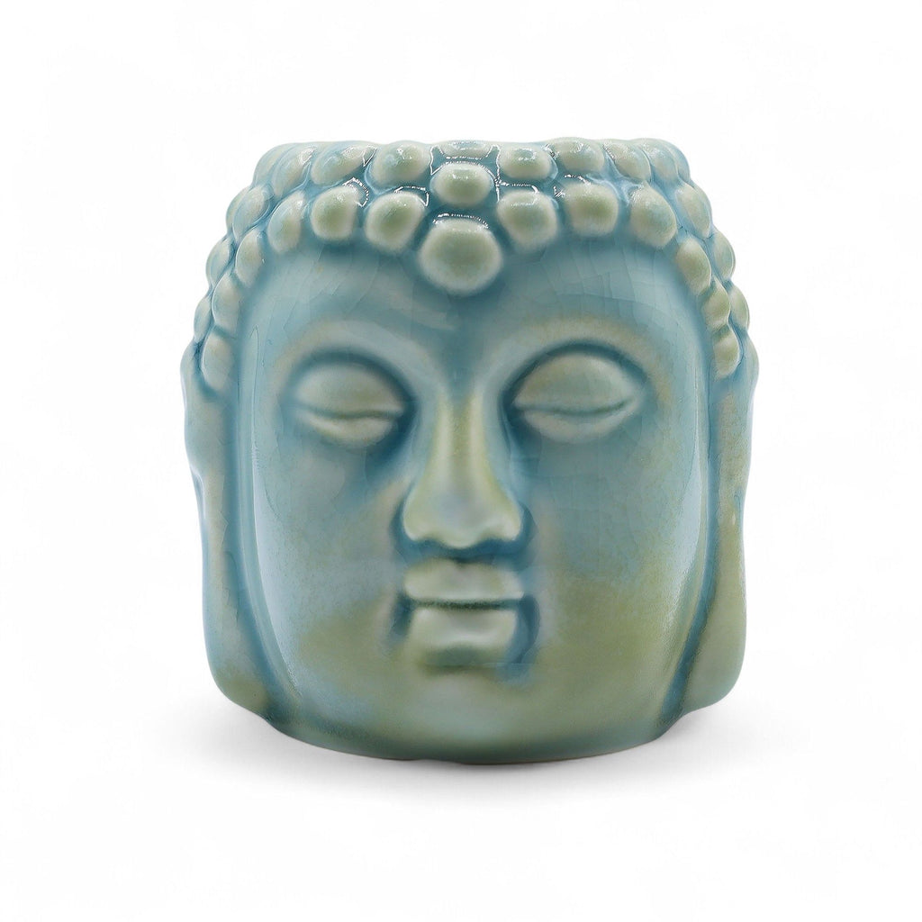 Buddha Oil Burner Blue for Calming Home Fragrance and Decor