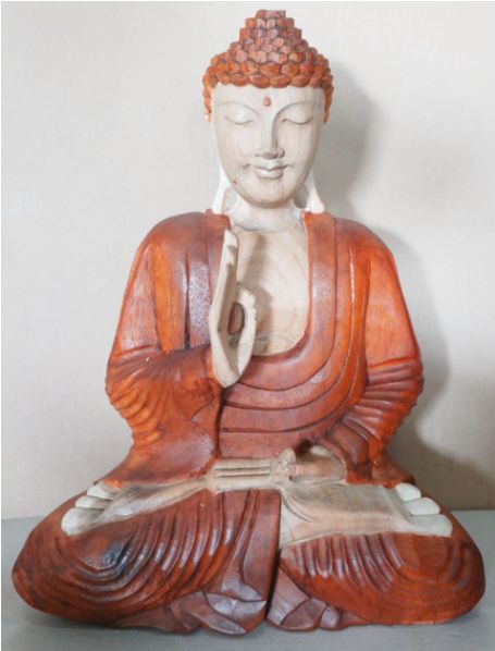 Hand Carved Buddha Statue 40cm Teaching Transmission Design