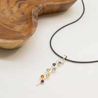 Indian Devotional Pendant - Silver Plated (45cm Cord)- Snake Chakra