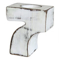 Wooden Birthday Number 7 Candle Holder for Rustic Celebrations