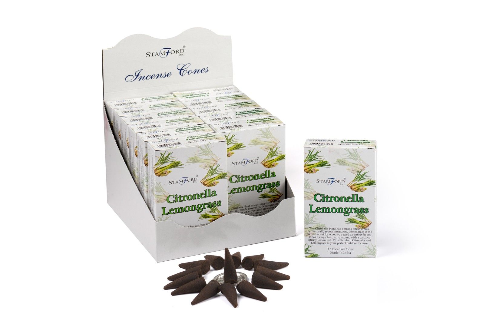 Citronella & Lemongrass Incense Cones for Home Fragrance Use