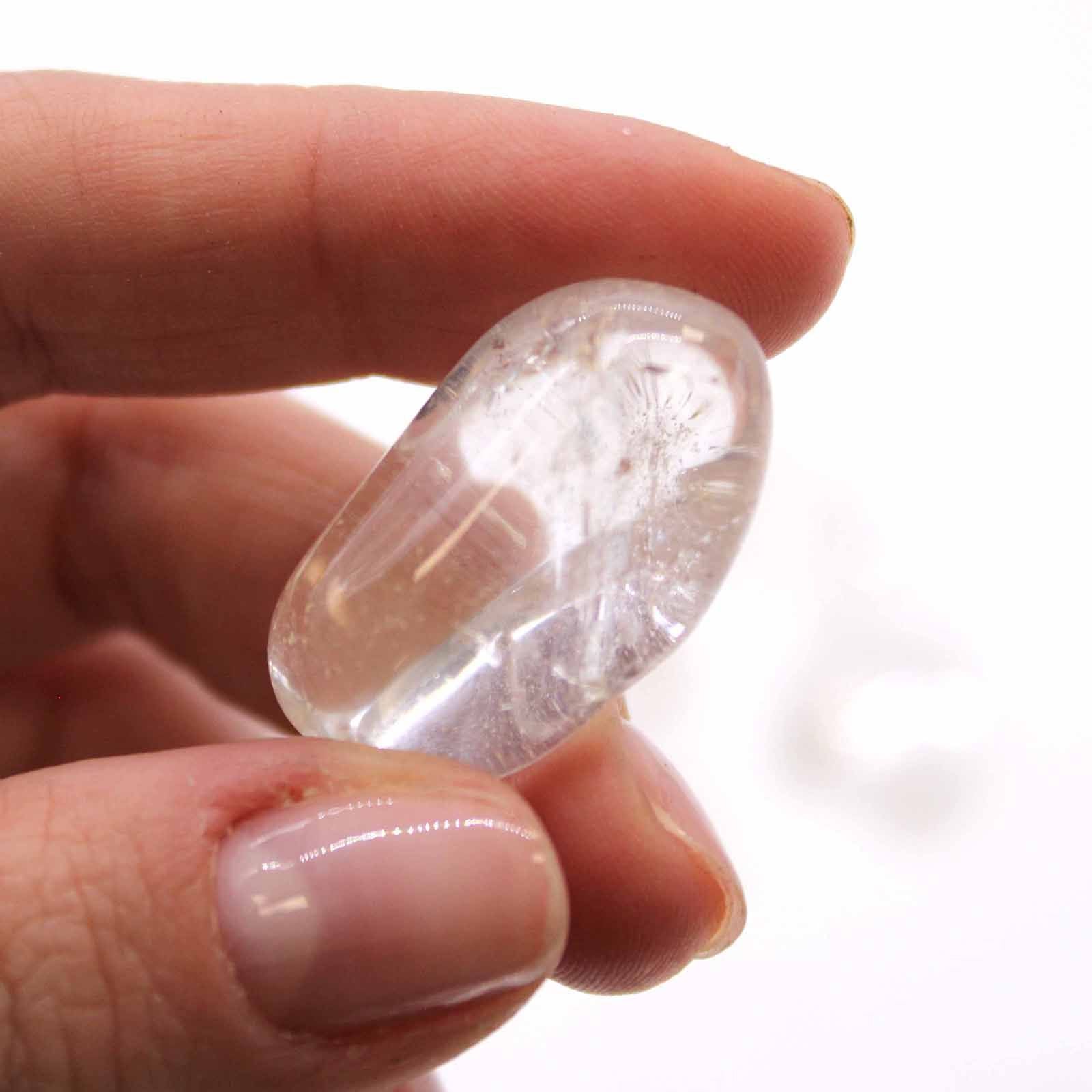 Medium Tumble Stone - Rock Crystal- Ice Quartz
