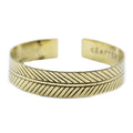 Brass Tibetan Bracelet Wide Tribal Leaf for Unique Style Statement