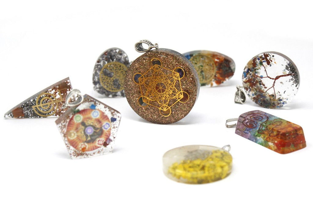 Orgonite Power Pendant Greenstone Mandala with Intricate Design