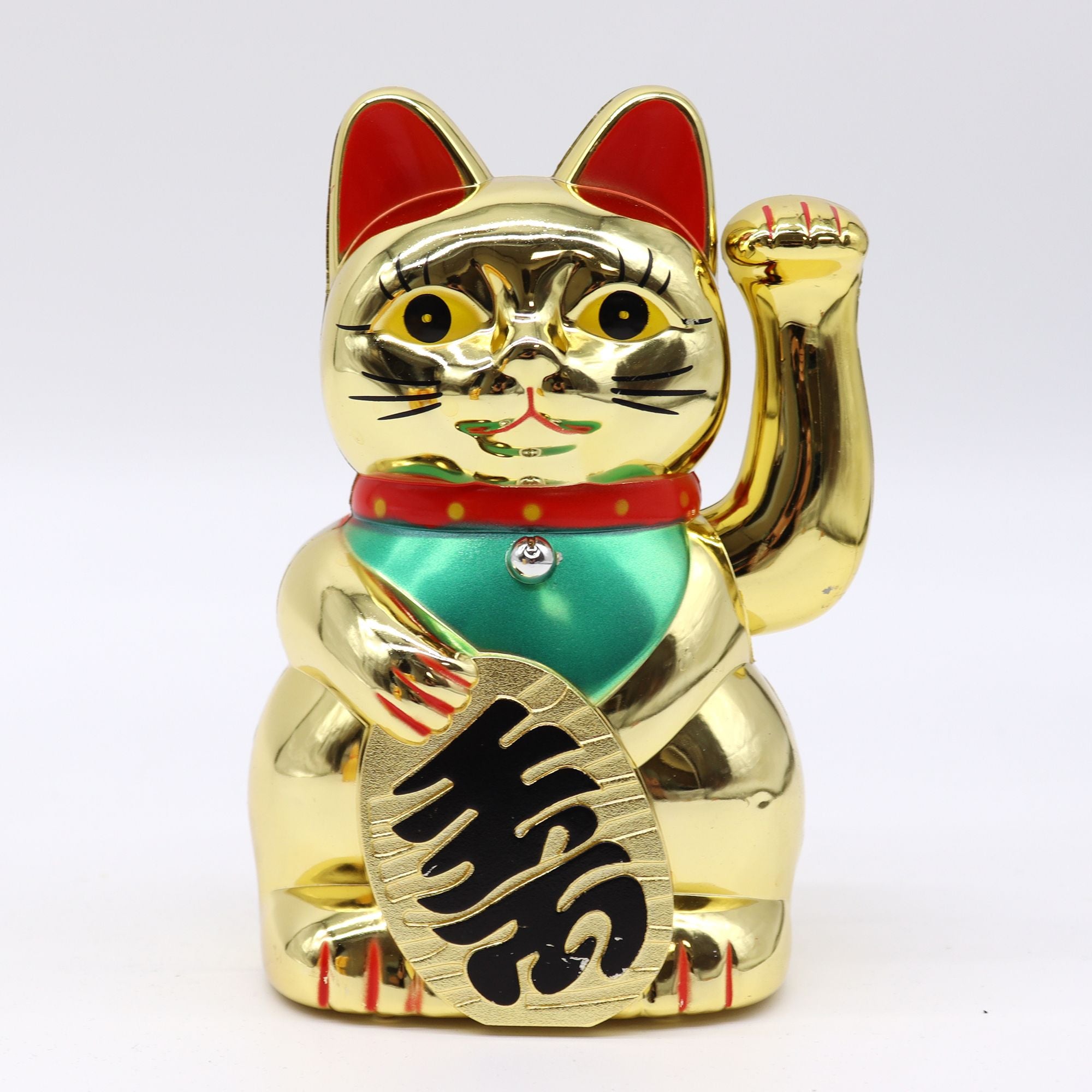 Very Gold Money Cat 15cm Lucky Waving Cat for Attracting Wealth
