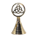 Altar Brass Bell with Triquetra Symbol for Rituals and Meditation