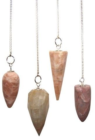Magic Pendulum with Moon Stone and Silver Chain for Dowsing