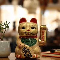 Japanese Lucky Money Cat Ornament – Classic Gold