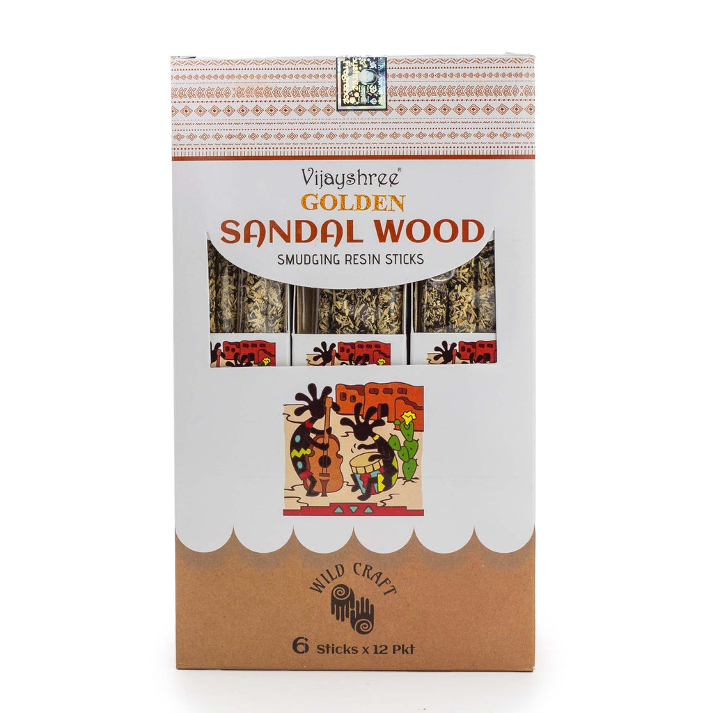 Golden Sandal Wood Smudging Resin Sticks 30g for Calm Spaces