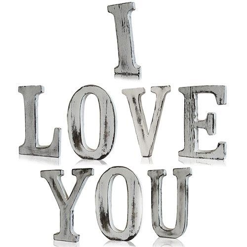 Shabby Chic Letters I LOVE YOU for Unique Home Decor Gifts