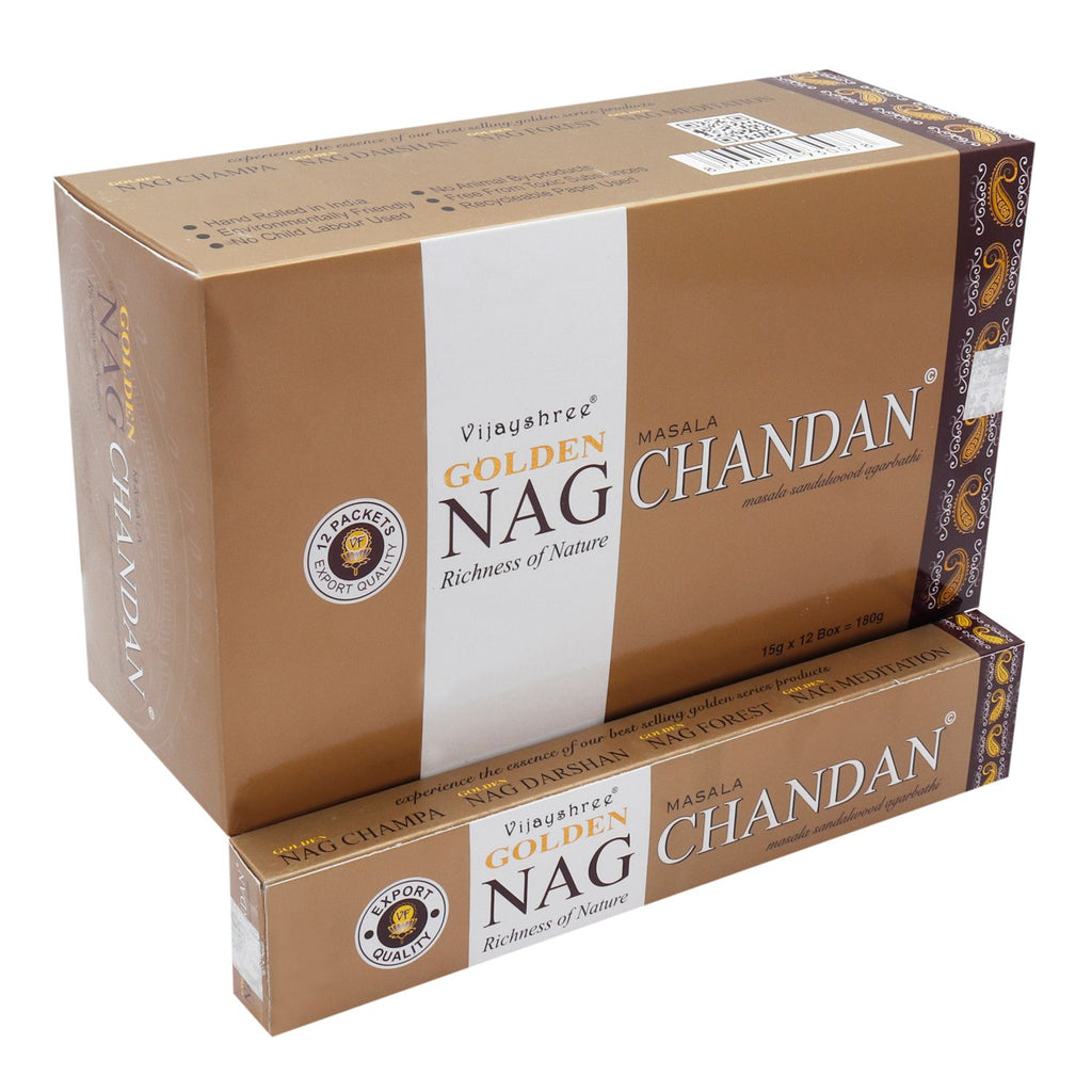 15g Golden Nag Chandan Incense for Aromatic Ambiance