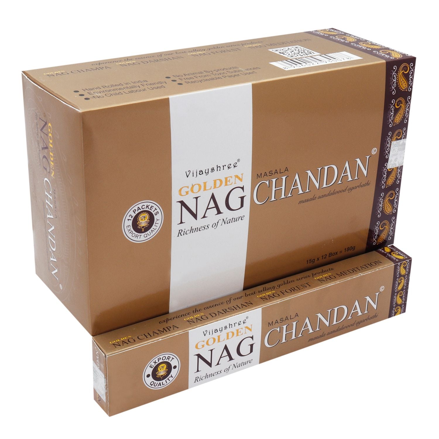 15g Golden Nag Chandan Incense for Aromatic Ambiance