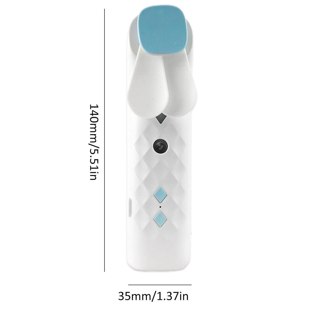 White Nano Mist Face Fan and Spray USB Rechargeable Portable Cooler