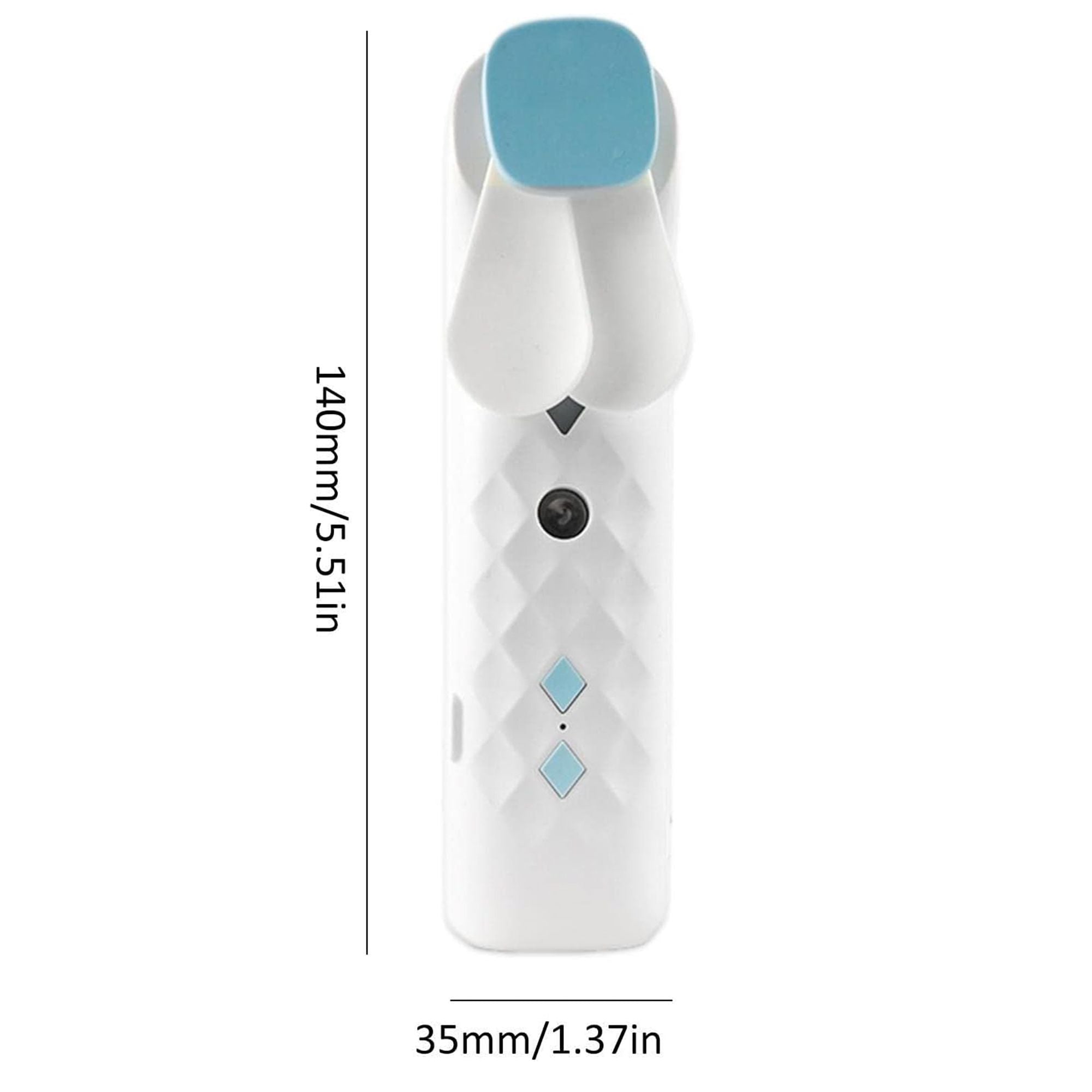 White Nano Mist Face Fan and Spray USB Rechargeable Portable Cooler