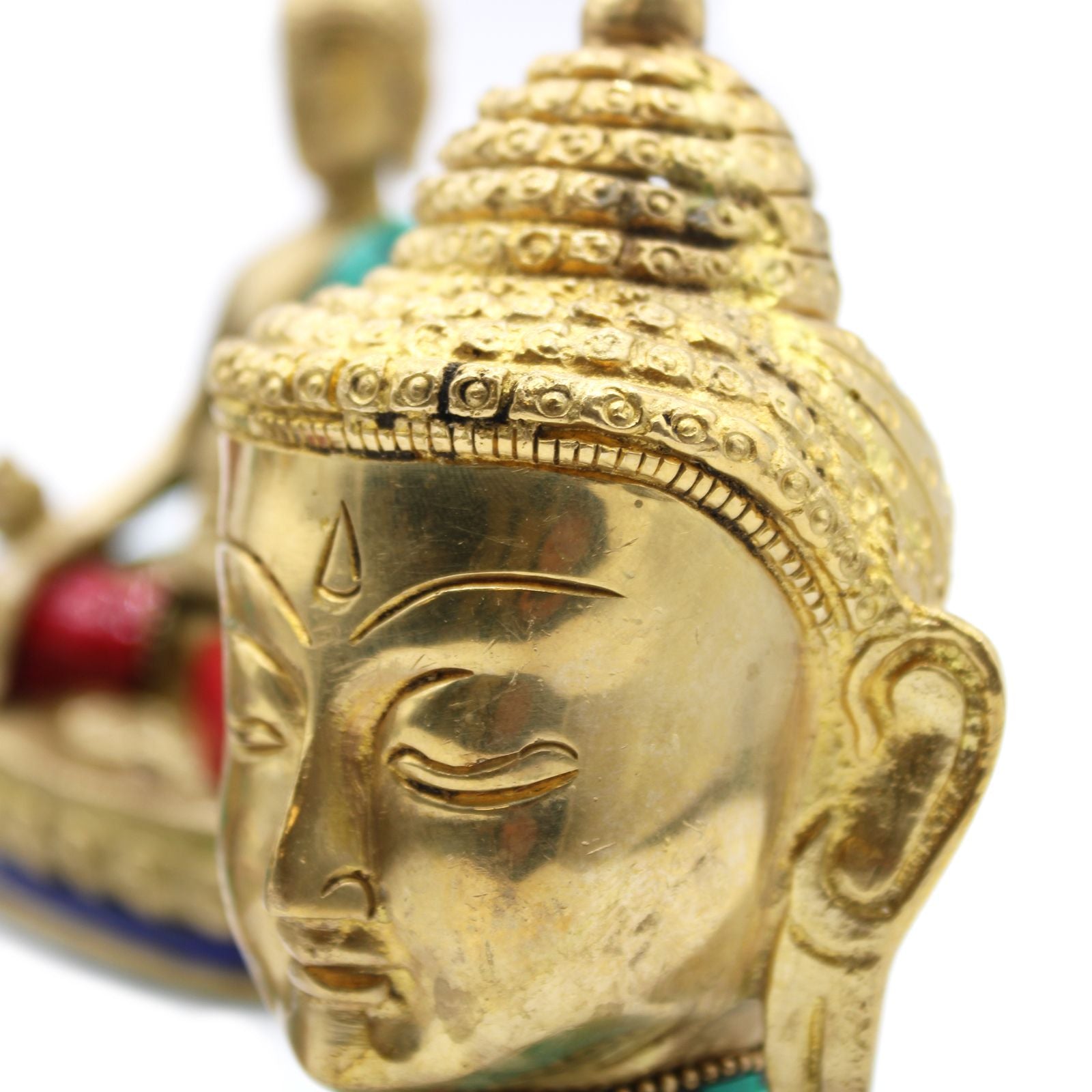 Brass Buddha Figure with Large Head 11.5 cm Decorative Piece