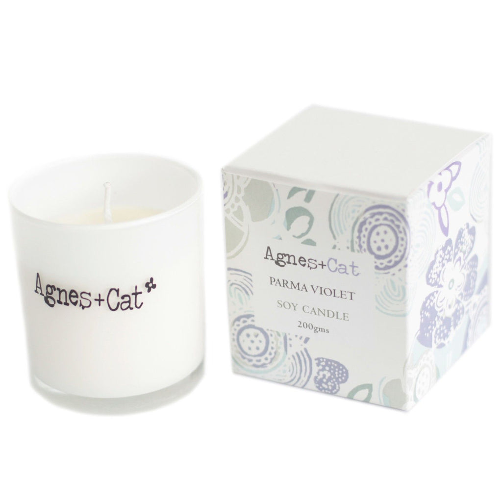 Agnes + Cat Votive Candle Parma Violet for Comfort and Warmth