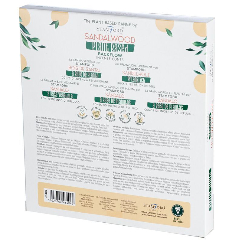 Plant Based Backflow Incense Cones with Sandalwood Aroma Effect