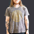 Nomad Sari Stonewashed Cotton T Shirt with Mandala Design Grey