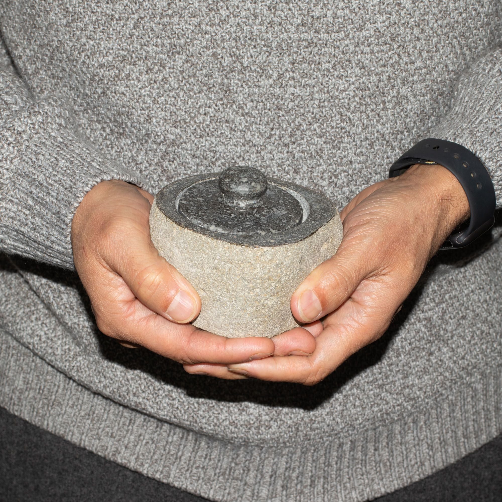 Natural Riverstone Grounding Pot Small for Unique Home Decor