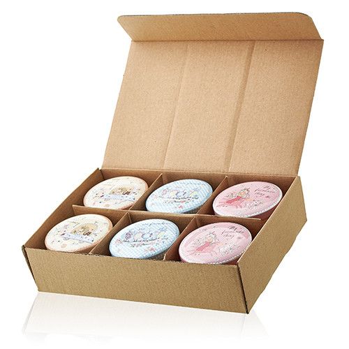 Art Tin Candle with Friendly Messages in Parma Violet Design