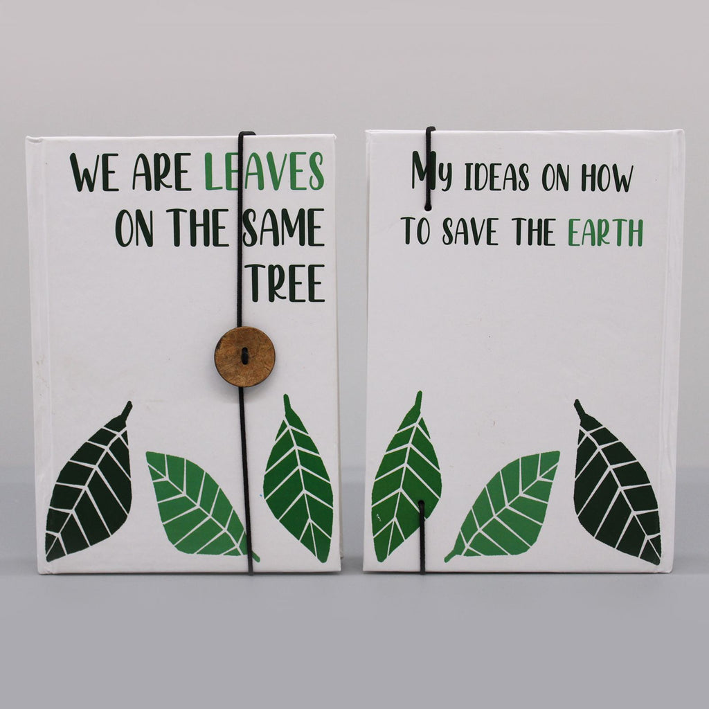Leaves on the Same Tree Design Notebook with Secure Strap Closure