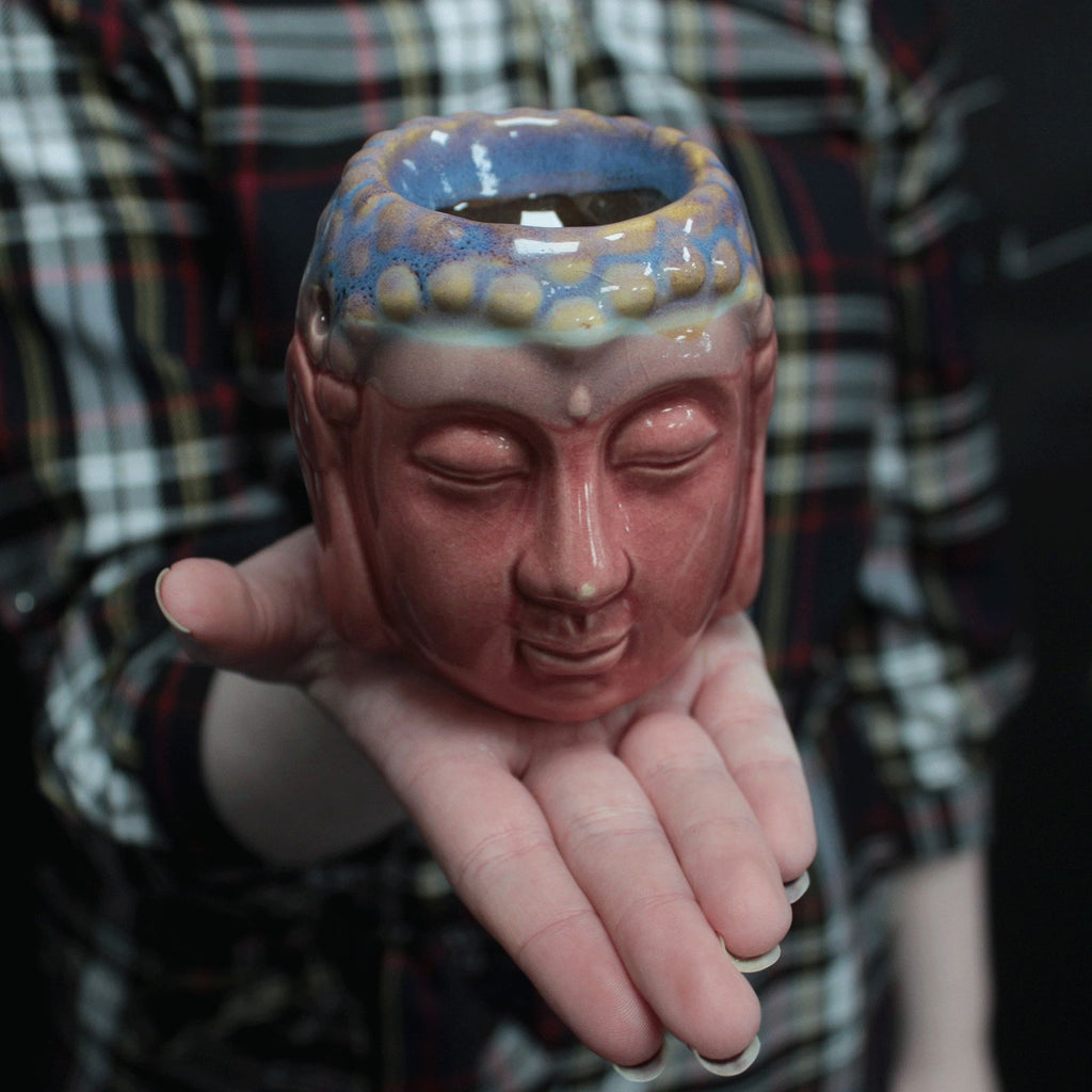 Buddha Oil Burner Rose & Teal for Fragrance Oils and Wax Melts