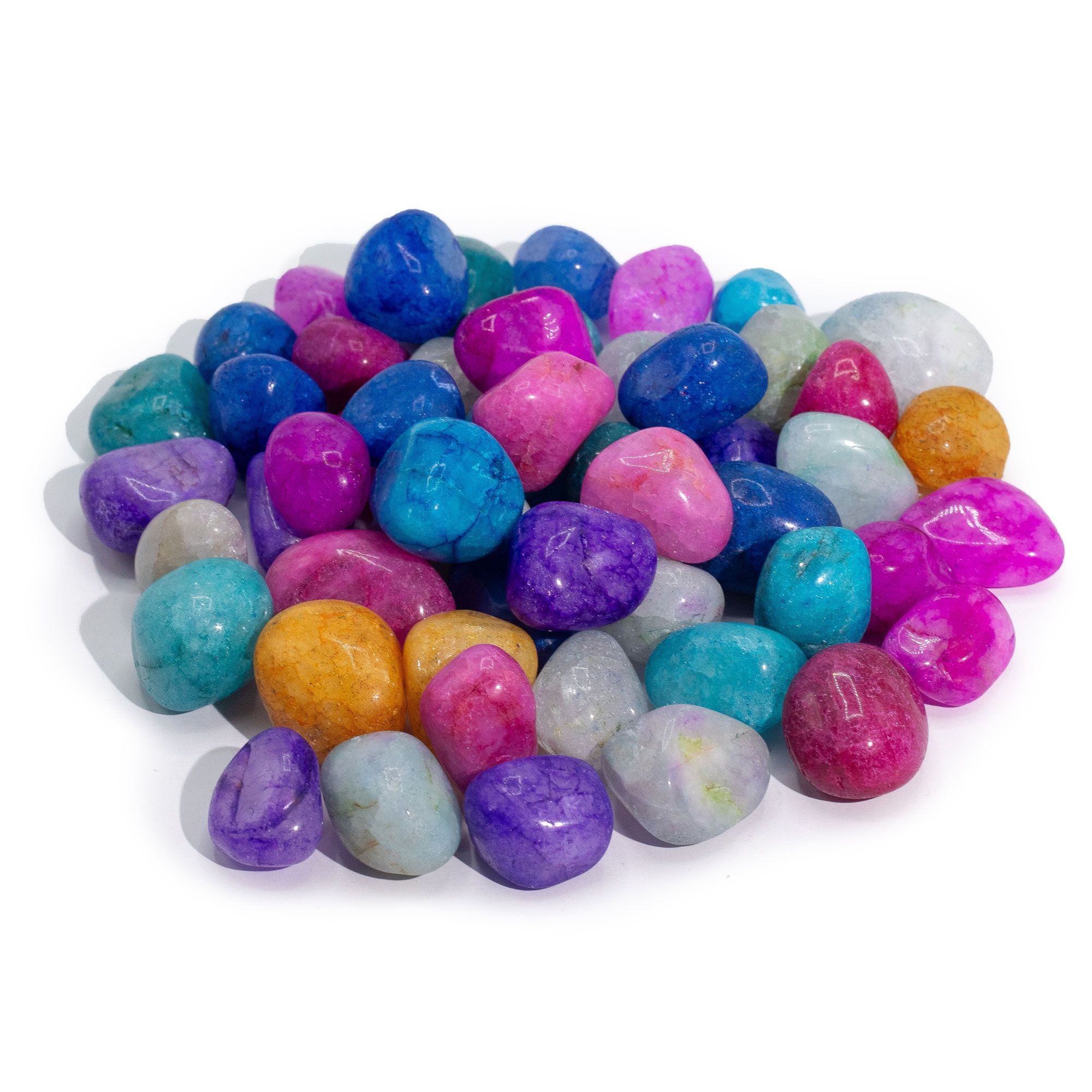 Bulk Treated Mixed Crackle Quartz 1kg Pack of Colourful Stones