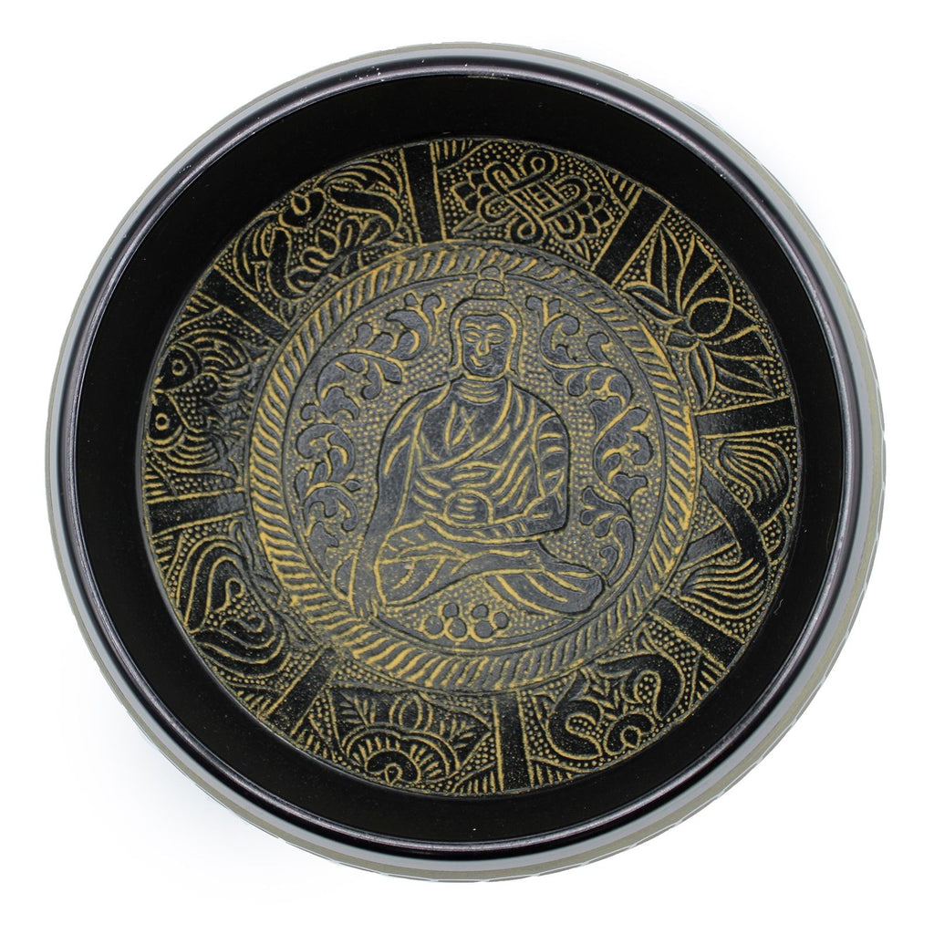 Extra Loud Tibetan Singing Bowl with Buddha Design for Sound Work