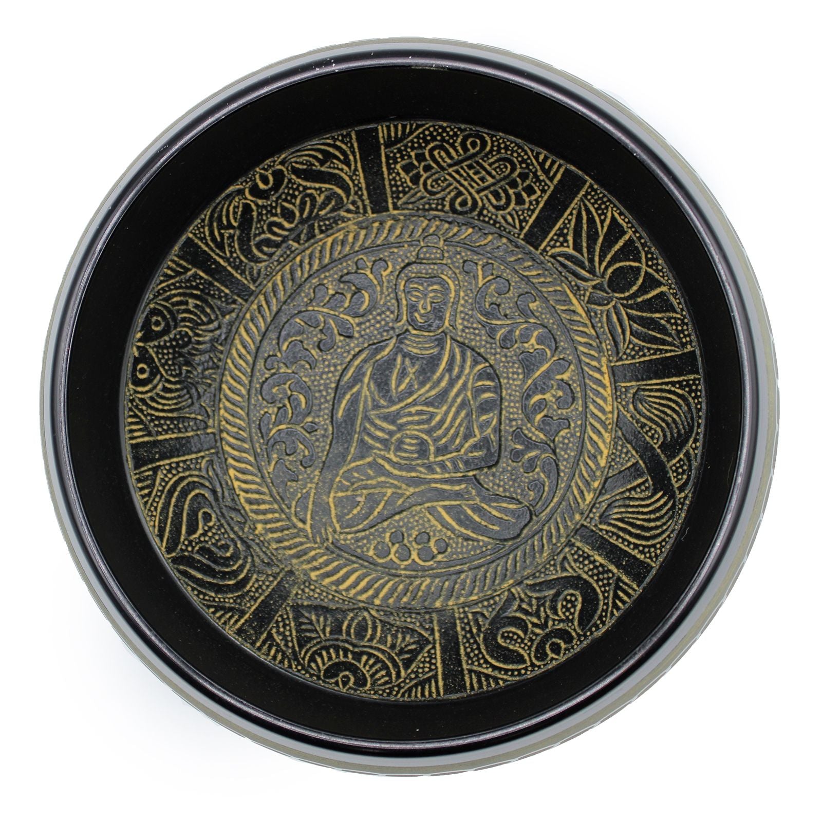 Extra Loud Tibetan Singing Bowl with Buddha Design for Sound Work